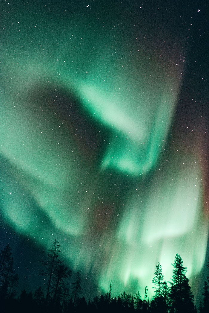 aurora boreal verde